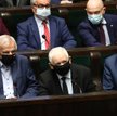 Prezes PiS Jarosław Kaczyński na sali sejmowej
