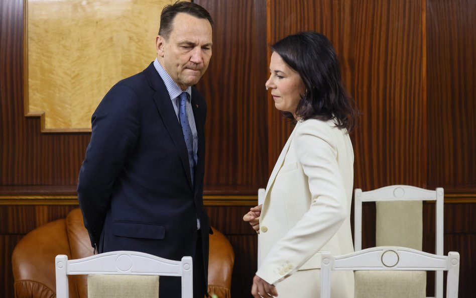 Szefowie MSZ Polski i Niemiec Radosław Sikorski i Annalena Baerbock