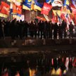 Ukraińska opozycja krytykuje fałszerstwa wyborcze. Na zdjęciu: demonstracja w Kijowie