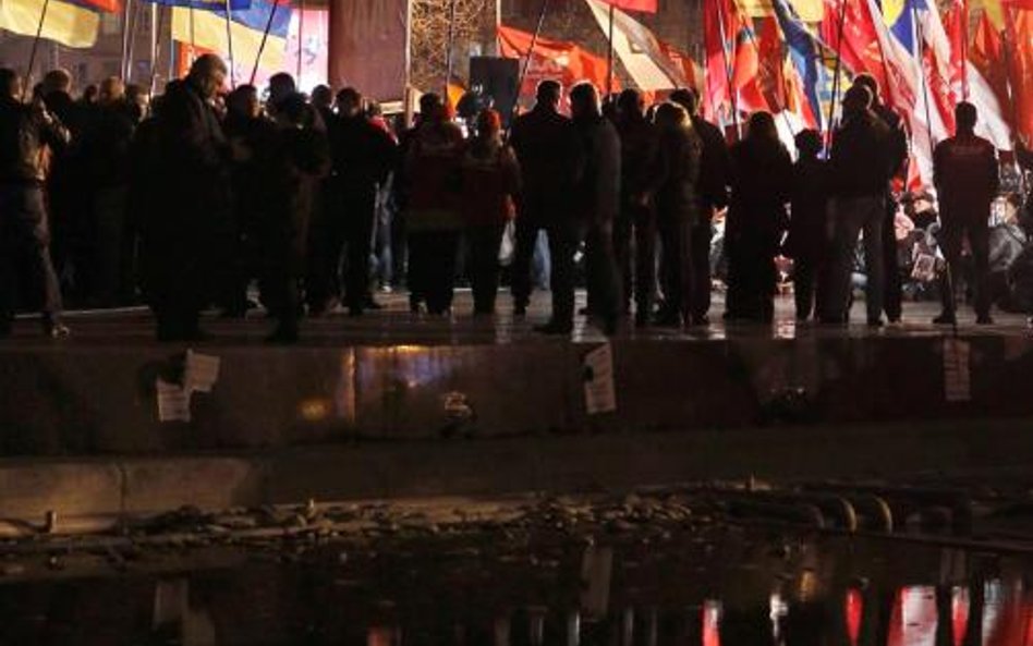 Ukraińska opozycja krytykuje fałszerstwa wyborcze. Na zdjęciu: demonstracja w Kijowie