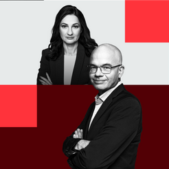 Jędrzej Bielecki, dziennikarz działu zagranicznego „Rzeczpospolitej” i Marzena Tabor-Olszewska, zast