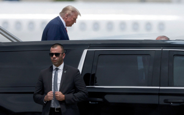 Donald Trump po przylocie do Miami