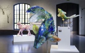 „Szklana menażeria” Marty Klonowskiej ostatnio prezentowana była w Centrum Rzeźby w Orońsku