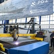 Uroczystość palenia blach pod drugą fregatę wielozadaniową dla Marynarki Wojennej, przyszłą ORP Burz