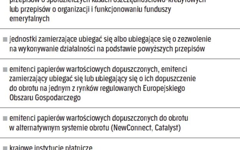 Podmioty wyłączone z zakresu małych jednostek