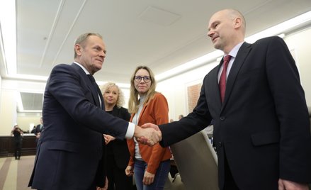 Premier Donald Tusk i Maciej Berek