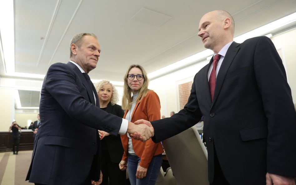 Premier Donald Tusk i Maciej Berek