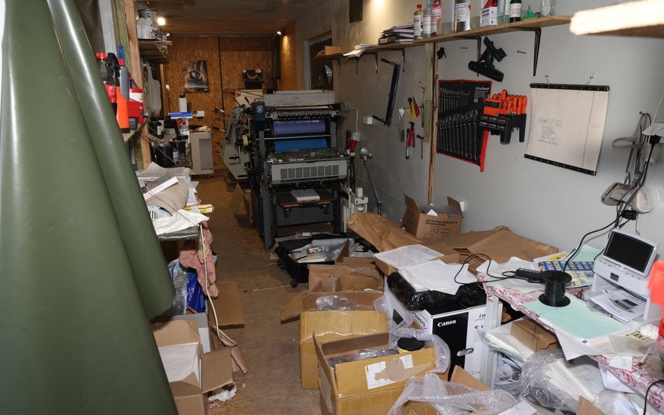 Miejsce produkcji fałszywych banknotów euro. Zdjęcie udostępnione przez ABW