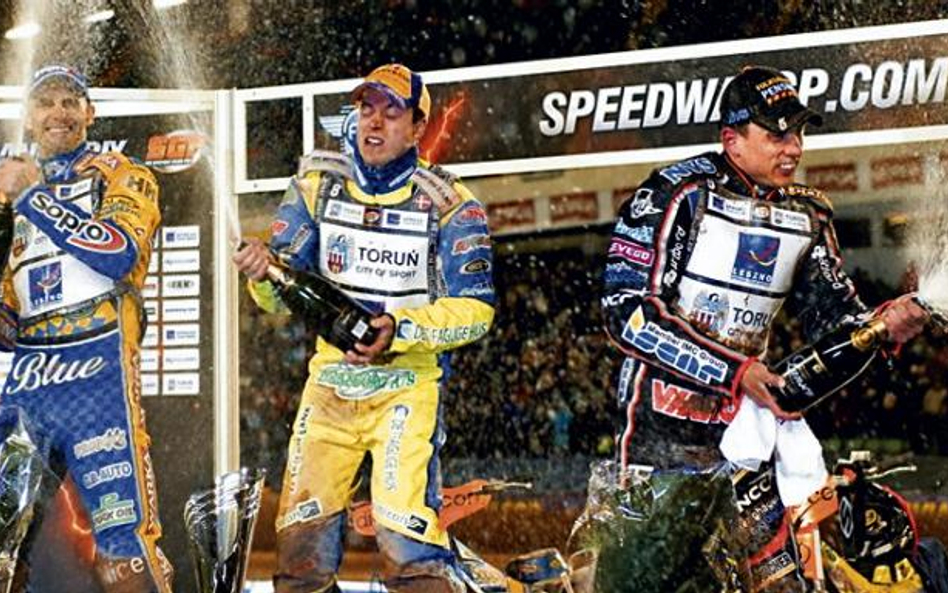 Podium w Göteborgu. Od lewej: Tomasz Gollob, Kenneth Bjerre, Andreas Jonsson