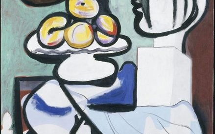 Martwa natura : popiersie, kielich i paleta, 3 marca 1932