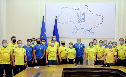 Rząd Ukrainy obradował w koszulkach reprezentacji