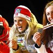 Podium w Oslo. Od lewej: Marit Bjoergen, Therese Johaug, Justyna Kowalczyk