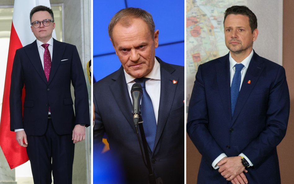 Szymon Hołownia, Donald Tusk, Rafał Trzaskowski