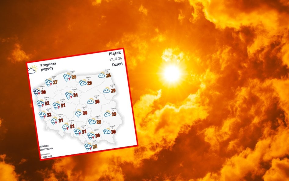 W piątek upał zaleje prawie całą Polskę
