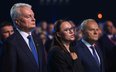 Konferencja na rzecz Odbudowy Ukrainy. Od lewej: prezydent Litwy Gitanas Nausėda, premier Ukrainy Ju