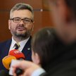 Rzecznik stołecznej Prokuratury Okręgowej Piotr Skiba podczas briefingu prasowego w siedzibie Prokur