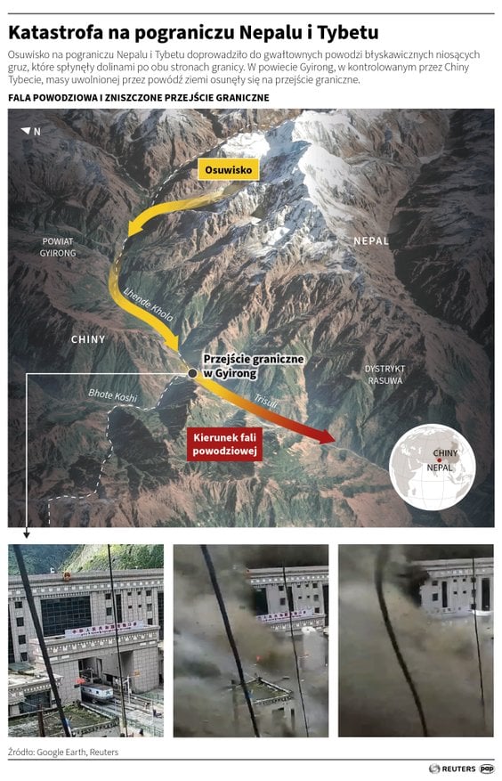 Katastrofa na pograniczu Nepalu i Tybetu