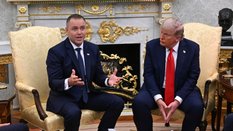 Prezydent Karol Nawrocki i prezydent USA Donald Trump na spotkaniu w Białym Domu we wrześniu 2025 r.