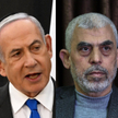 Premier Izraela Beniamin Netanjahu i przywódca Hamasu Jahja Sinwar