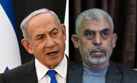Premier Izraela Beniamin Netanjahu i przywódca Hamasu Jahja Sinwar