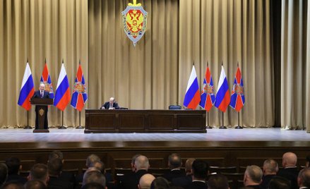 Władimir Putin w czasie spotkania z kierownictwem FSB