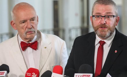Janusz Korwin-Mikke oraz Grzegorz Braun uważają, że słaby wynik Konfederacji w wyborach był efektem 
