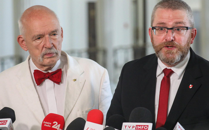 Janusz Korwin-Mikke oraz Grzegorz Braun uważają, że słaby wynik Konfederacji w wyborach był efektem 