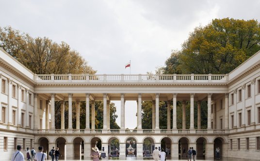 Kolumnada Pałacu Saskiego wraz z Grobem Nieznanego Żołnierza.