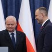 Prezydent RP Karol Nawrocki i prezes Narodowego Banku Polskiego Adam Glapiński podczas konferencji p