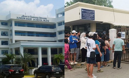 Po strzelaninie przed placówką edukacyjną w Zamboanga gromadzili się ludzie