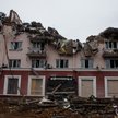 Zniszczony w wyniku działań wojennych budynek w Czernihowie na północy Ukrainy