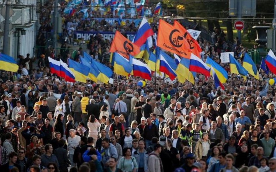 Wczorajsza demonstracja w Moskwie przeciwko wojnie na Ukrainie była najliczniejsza od marca tego rok