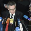 Thomas de Maiziere w czasie spotkania z mediami po zeznaniach przed komisją śledczą Bundestagu