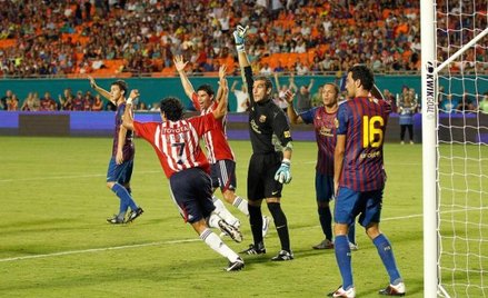 Jose Luis Verduzco po zdobyciu czwartej bramki dla Chivas