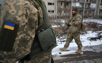 Żołnierze ukraińscy w obwodzie donieckim, fotografia ilustracyjna