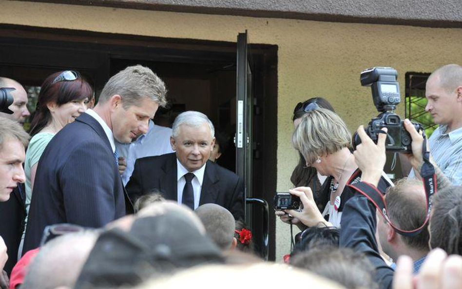 Jarosław Kaczyński w Sosnowcu w 2010 roku