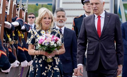 Słowacki minister spraw zagranicznych Ivan Korcok w towarzystwie Jill Biden