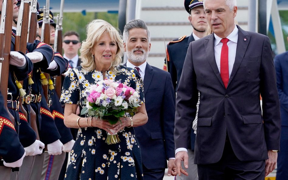 Słowacki minister spraw zagranicznych Ivan Korcok w towarzystwie Jill Biden