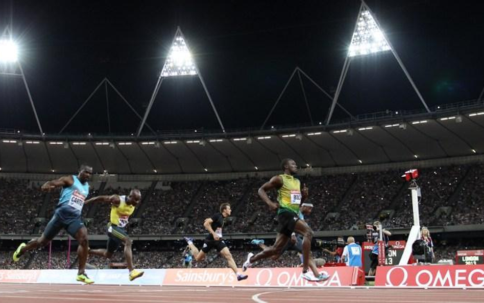 Usain Bolt na finiszu