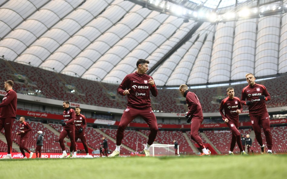 Reprezentacja Polski podczas treningu na Stadionie Narodowym