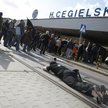 Protesty przed Zakładami Cegielskiego w proteście przeciw zwolnieniom, wrzesień 2009