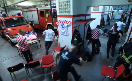 Strażacy oglądali mecz Chorwacji. Alarm przerwał kibicowanie