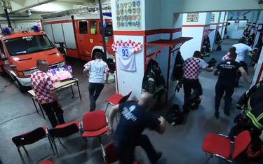 Strażacy oglądali mecz Chorwacji. Alarm przerwał kibicowanie