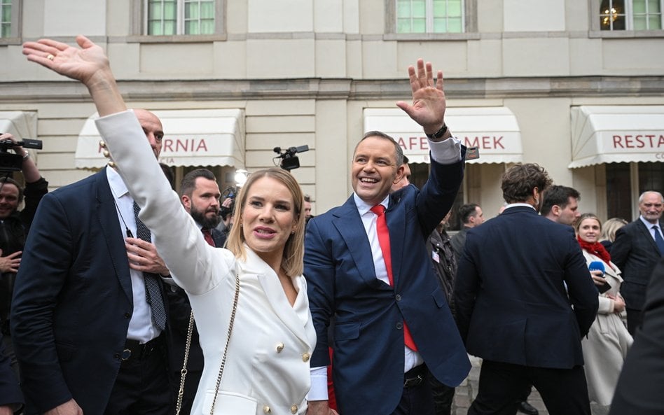 Prezydent elekt Karol Nawrocki i jego żona Marta Nawrocka