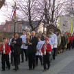 Procesja rezurekcyja w kościele pod wezwaniem św. Antoniego w Klasztorze i seminarium franciszkanów 
