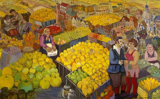 Edward Dwurnik, Klęska urodzaju ( z cyklu „Obrazy duże), 1975