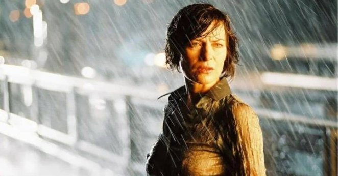 Danuta Stenka w finałowej scenie „Nigdy w życiu” zrealizowanej z hollywoodzkim rozmachem na Moście Ś