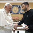 Papież Franciszek i prezydent Ukrainy Wołodymyr Zełenski, fotografia z 13 maja 2023 r.
