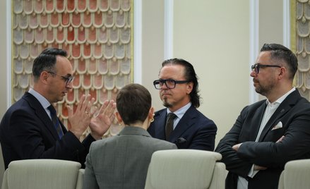 Minister aktywów państwowych Wojciech Balczun podczas posiedzenia rządu