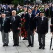 Przedstawiciele powstańców warszawskich, miedzy innymi: wiceprezes Zarządu Głównego Związku Powstańc